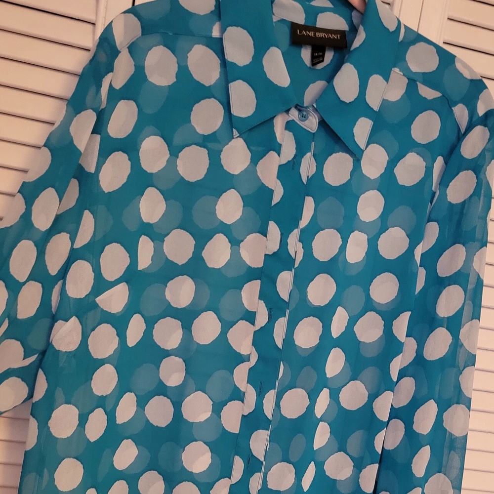 Women’s Lane Bryant Polka Dot Blouse, size 14/16